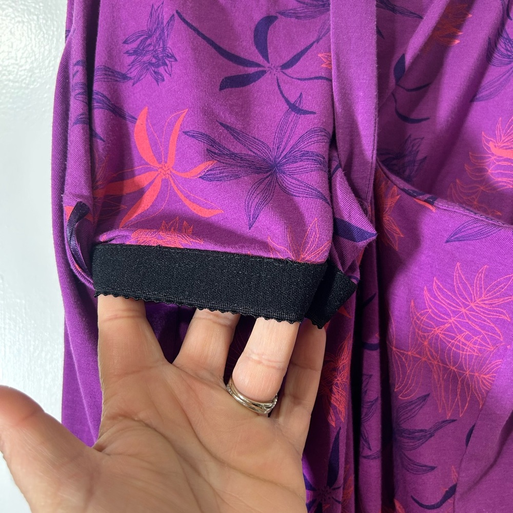 Kuhl Women’s Java Cross Back Purple Flora Stretchy Athleisure Dress Size M - Picture 8 of 11